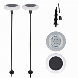 2x Lampa solarna 18 LED wbijana - wielokolorowa