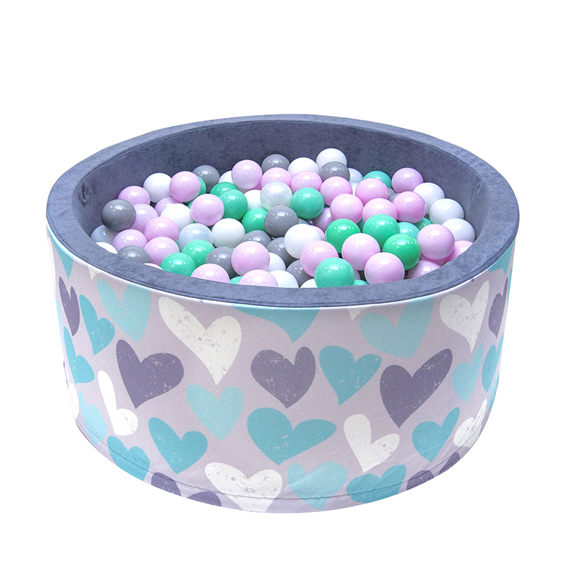 Aga Bällebad für Kinder mit 200 bunten Bälle  Ø 7 cm,Kinder weiche Pool der runden Bälle 90x40 cm,  822
