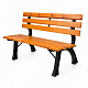 Linder Exclusiv Gartenbank 2-Sitzer Parkbank bis 240Kg Gartenmöbel Holzbank MC4411 120x57x70cm