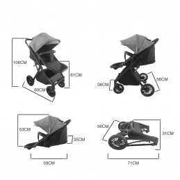 Aga Sportwagen Schwarz/Blau