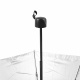 Regenschirm, Klappschirm mit Automatik-Öffnung,  95 cm Schwarz