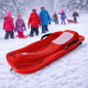 Aga Kinder Schlitten  DS493 Rot, Kinderschlitten aus Kunststoff, Stabiler Schneebob, Rodelschlitten für Kinder