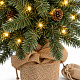 Aga Künstlicher Weihnachtsbaum im Blumentopf 85 cm verschneit mit LED-Beleuchtung
