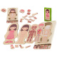 Aga Holzpuzzle Montessori Körperteile Mädchen