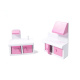 Aga MDF Holzpuppenhaus + Möbel 70cm rosa LED