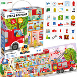 CzuCzu Puzzle Tak działa Straż pożarna 40 ele + plakat edukacyjny ZA5626 uniwersalny
