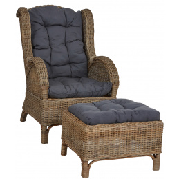 LEX Rattan-Sessel CONSUL RATTAN Dunkelgrau