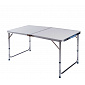 Linder Exclusiv Camping Klapptisch aus Aluminium mit Tragegriff 120x60x54/70 cm