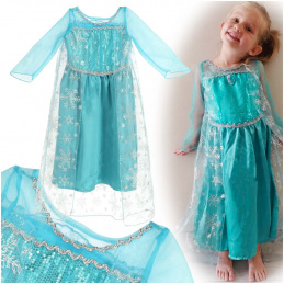 Aga Kostüm Elsa Eisberg blau Kleid 120cm