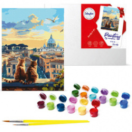 Zestaw do malowania po numerach Koty w Rzymie KHO 6606 30x40 AP0054 uniwersalny