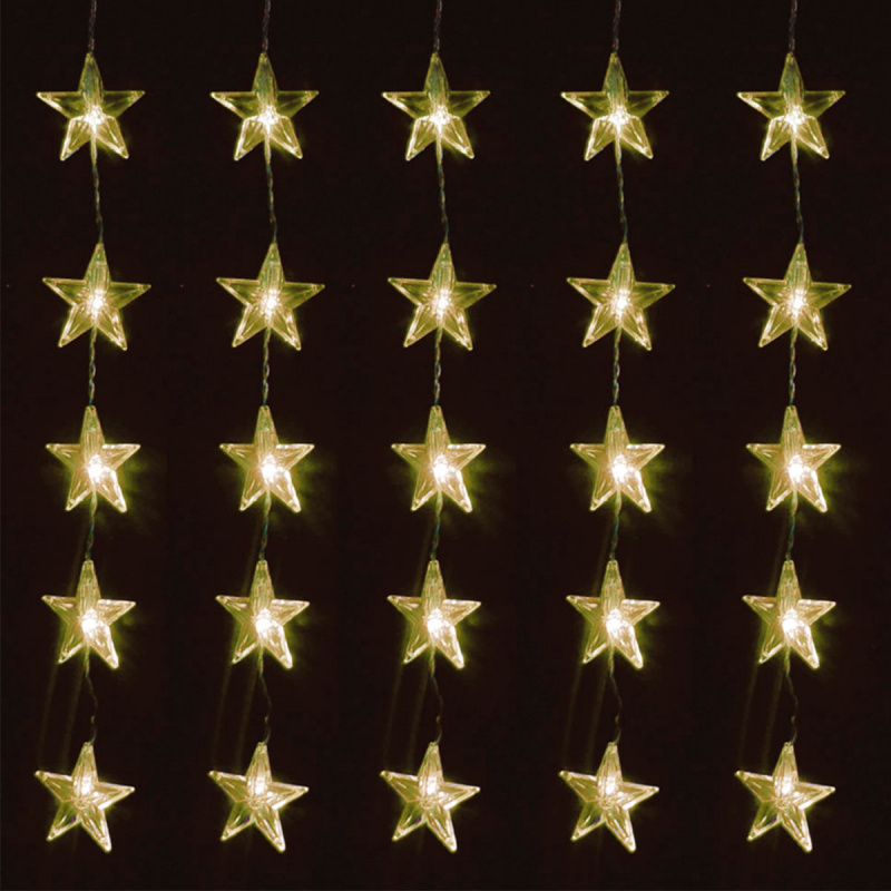 Linder Exclusiv Weihnachtsbeleuchtung Anhänger Sterne 80 LED Warmweiß