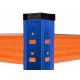 Aga Metallregal 180x90x40 cm 5 Böden Blau/Orange