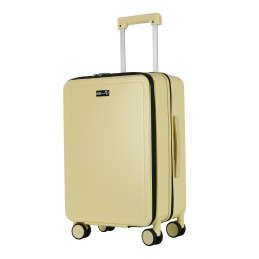 Aga Travel Handgepäck, Reisekoffer MR4674 Beige, Hartschale, TSA, 4 Rollen, Teleskopgriff
