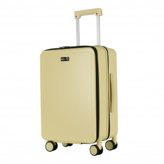 Aga Travel Handgepäck, Reisekoffer MR4674 Beige, Hartschale, TSA, 4 Rollen, Teleskopgriff