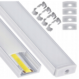 LED eloxovaný hliníkový profil povrchový 2m - sada