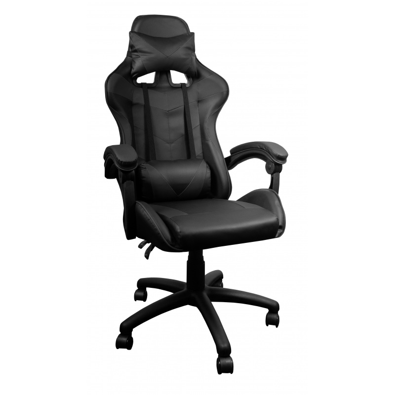 Aga Spielstuhl, Bürostuhl,Drehbarer Spielstuhl, Gamingstuhl, Racing Schreibtischstuhl, Chefsessel MR2080 Schwarz