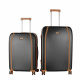 Aga Travel  Teilig Hartschale - Koffer & Trolleys Set - Koffer Set 2 - Reisekoffer Set 2 Teilig - Hartschalenkoffer Set 2 Teilig - 2 Teiliges Trolley Set MR4670 Schwarz