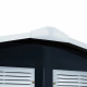 Aga Gartenhaus DSA9202-CG  – 185x130x213 cm - verzinkter Stahl – Schwarz – große doppelte Schiebetüren – mit Lüftungsgittern