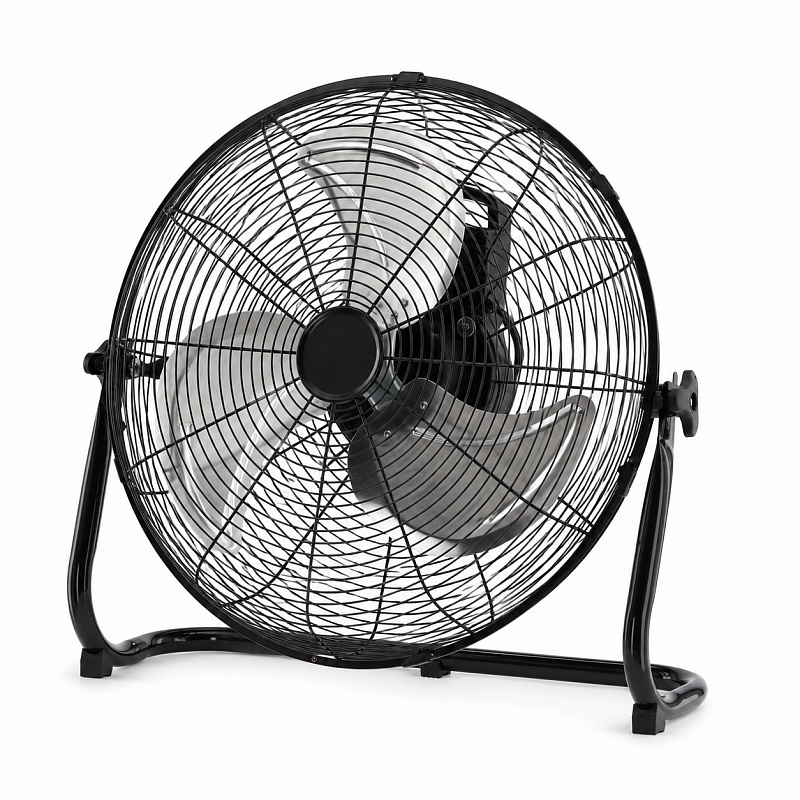 Aga Bodenventilator 50 cm Schwarz