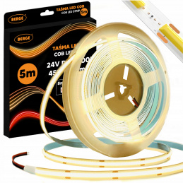 LED pásek COB Neon 24V - 480D - 9W/m - IP20 - 5m - 990lm - teplá barva