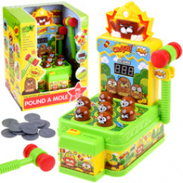 Gra zręcznościowa Uderz młoteczkiem kreciki - światło i dźwięk ZA5954 uniwersalny