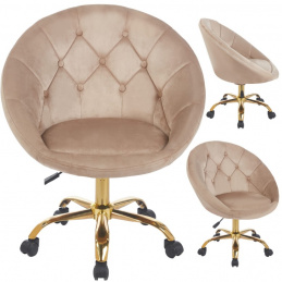 Elegancki fotel obrotowy RUNDO - beżowy Elegancki fotel obrotowy RUNDO - beżowy