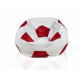 Aga Sitzsack Relaxationbag BALL XXXL Rot - Weiß + Fußstütze