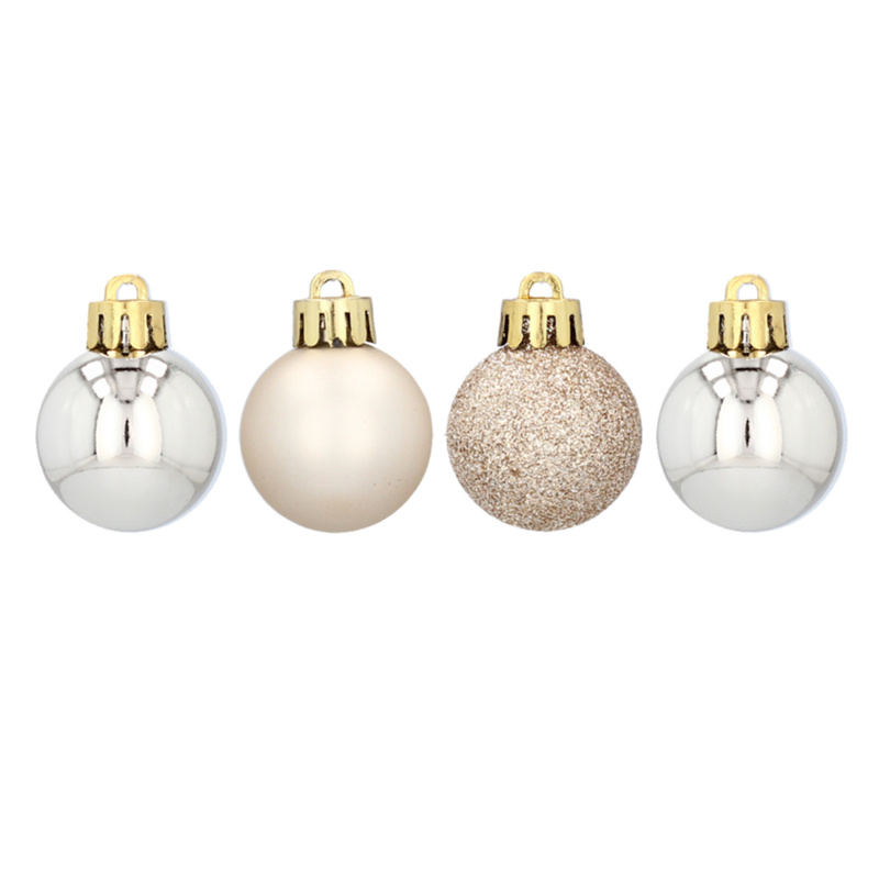 Aga Weihnachtskugeln MIX 3cm 16 Stück Champagne