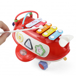 Aga4Kids Xylophon Flugzeug Baby Rot