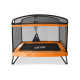 Aga Rechteckiges Trampolin, Kindertrampolin, Gartentrampolin mit Sicherheitsnetz 122x183 cm Orange + Schutznetz
