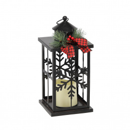 Aga Kovová LED Weihnachtslaterne Schwarz