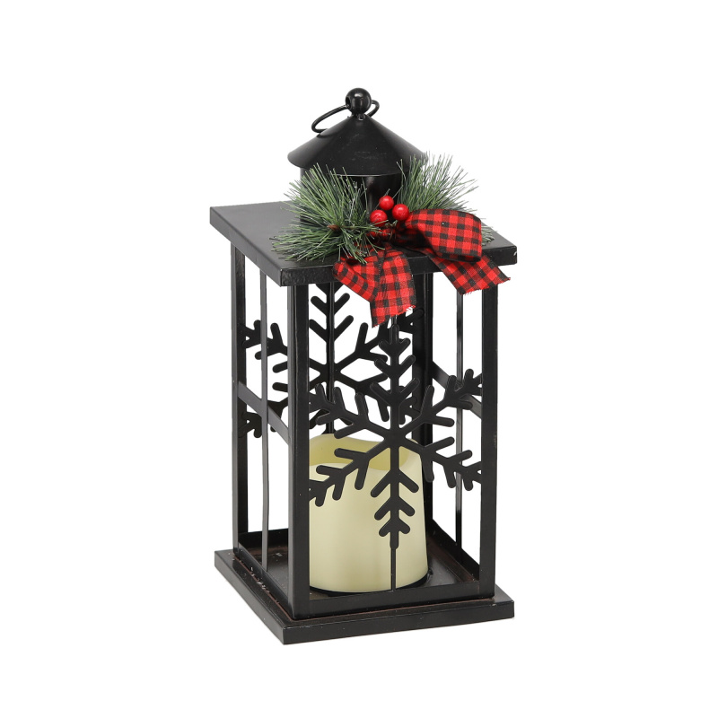 Aga Kovová LED Weihnachtslaterne Schwarz