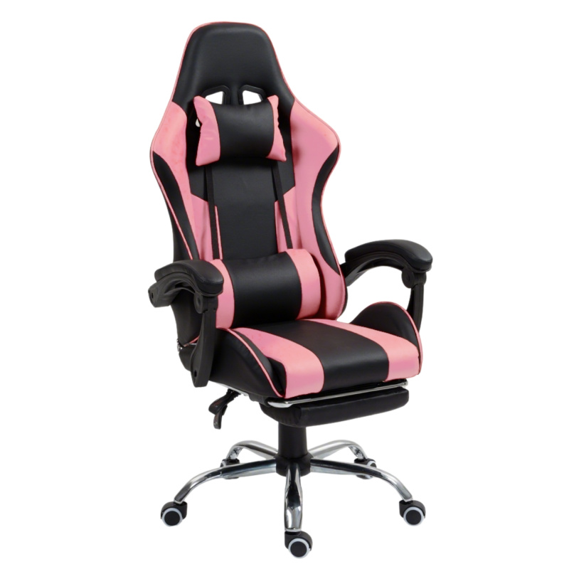 Aga Gaming-Stuhl mit Fußstütze DS5011 Rosa