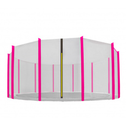 Aga-Schutznetz 488 cm für 12 Stangen Schwarzes Netz / Pink