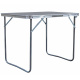 Aga Campingtisch klappbar Gartentisch 80x60x70 cm – Aluminium-Klapptisch mit MDF-Platte & Tragegriff – stabil, wetterfest & kompakt – für Camping, Garten & Reisen Grau