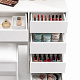 Aga Schminktisch mit Spiegel, LED Beleuchtung und gepolsterter Hocker MRDT16 Weiss