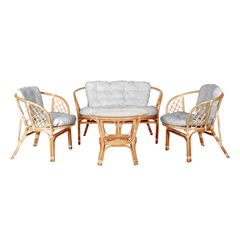 Linder Exclusiv Rattan-Set BAHAMA Dunkelgrün