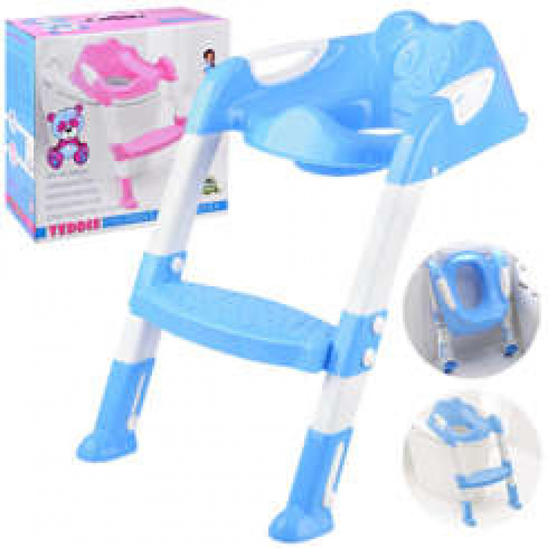 Kindertoilettensitz Trittstufen ZA4348 Weiss/Blau