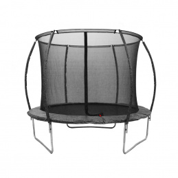Legoni Trampolin 305 cm 10 ft Schwarz + Indoor Schutznetz