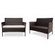 Aga Garten Rattan Set MR4253 Dunkelbraun