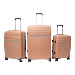 Aga Travel Kofferset 3-teilig MR4679 – Leichte & robuste Polypropylen-Hartschale, TSA-Schloss, 360° Rollen, Handgepäck 33/63/93L, Cinnamon