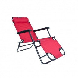 L66B LEŻAK OGRODOWY 3 STOP. CZERWONY