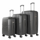 Aga Travel Gepäck-Sets Kofferset Hartschale Koffer Reisekoffer Set 3 teilig Hartschalenkoffer Rollkoffer Set mit TSA Schloss und 4 Rollen MR4669 Grey