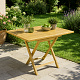 Linder Exclusiv Gartentisch aus Teakholz,Klappbarer T14C 110x70x75 cm