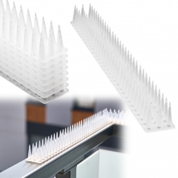 Hroty pro holuby zátka pro ptáky plastová hustá bílá 8el. 43 cm