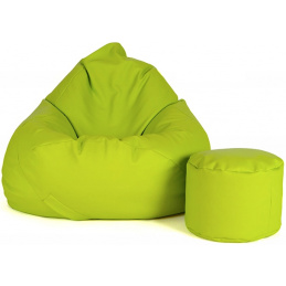 Aga Sitzsack Relaxtionbag XXXL + Fußstütze Hellgrün