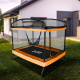 Aga Rechteckiges Trampolin, Kindertrampolin, Gartentrampolin mit Sicherheitsnetz 122x183 cm Orange + Schutznetz
