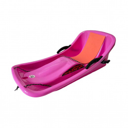 Aga Kinder Schlitten  DS495 Rosa, Kinderschlitten aus Kunststoff, Stabiler Schneebob, Rodelschlitten für Kinder