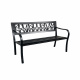 Aga Metall-Gartenbank 125x53x77 cm