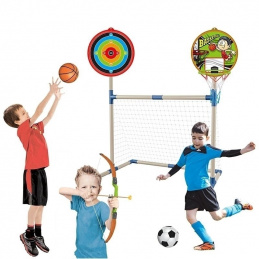 B19N ZESTAW SPORTOWY BRAMKA+KOSZE